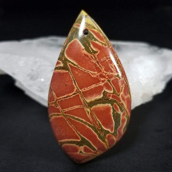 Large Cherry Creek Jasper Drilled Cab * 51.04 x 27.85 x 6.81mm * CCD3D3 - Picture 10 of 10